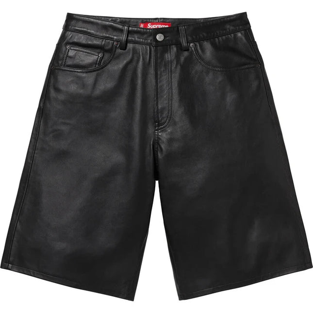 Supreme Baggy Leather Short Black