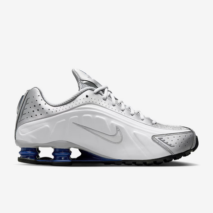 HQ1988-102 Nike Shox R4 Metallic Silver White Deep Royal Blue (Men's)