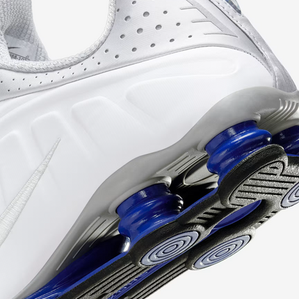 HQ1988-102 Nike Shox R4 Metallic Silver White Deep Royal Blue (Men's)