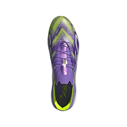 JS3211 adidas F50+ Firm Ground Boots Purple Rush Cloud White Lucid Lemon (Men's)