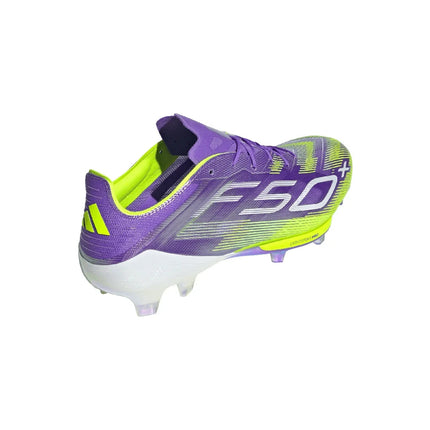 JS3211 adidas F50+ Firm Ground Boots Purple Rush Cloud White Lucid Lemon (Men's)