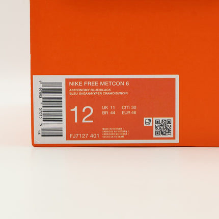 FJ7127-401 Nike Free Metcon 6 Astronomy Blue Hyper Crimson Pale Ivory (Men's)