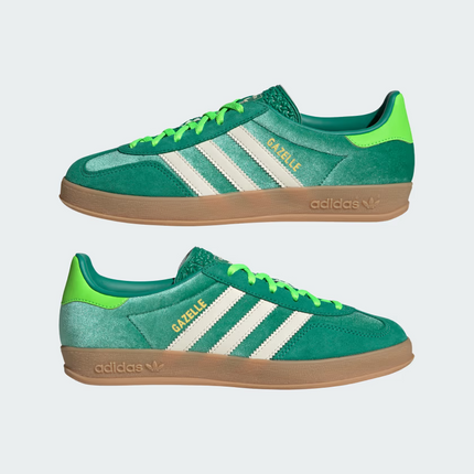 JI2715 adidas Originals Gazelle Indoor Semi Court Green Cream White (Women's)