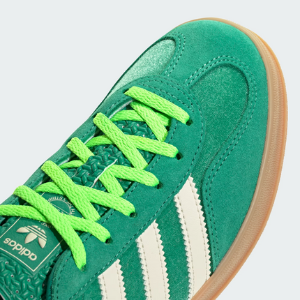 JI2715 adidas Originals Gazelle Indoor Semi Court Green Cream White (Women's)