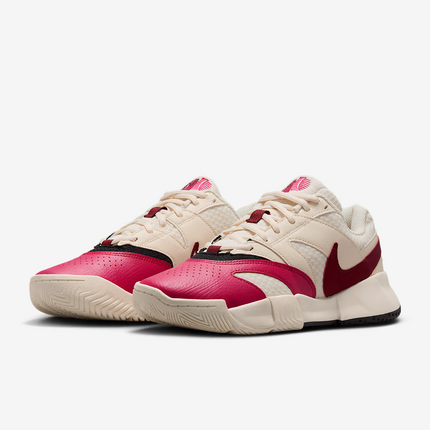 FD6575-103 Nike  Court Lite 4 Pale Ivory Sail Black Team Red (Women's)