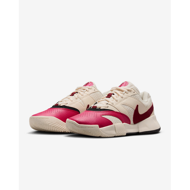 FD6575-103 Nike  Court Lite 4 Pale Ivory Sail Black Team Red (Women's)
