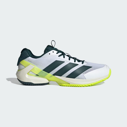 JR2713 adidas Adizero Ubersonic 5 Clay Tennis Aurora Ivy Cloud White (Men's)