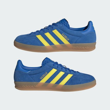 JQ2691 adidas Gazelle Indoor Blue Pure Sulfur Gum (Men's)