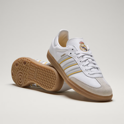 JQ4038 Real Madrid × adidas Originals Samba 2025-2026 White Gum (Men's)