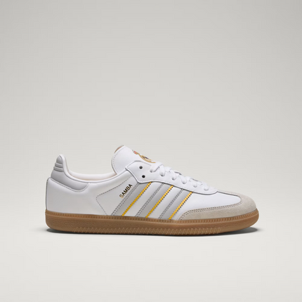 JQ4038 Real Madrid × adidas Originals Samba 2025-2026 White Gum (Men's)