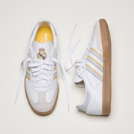 JQ4038 Real Madrid × adidas Originals Samba 2025-2026 White Gum (Men's)