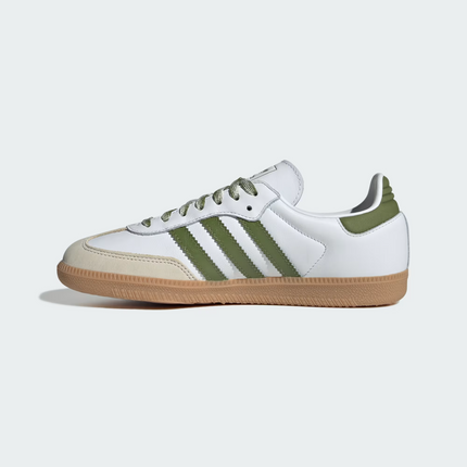 JS1352 adidas Originals Samba OG Foot Wear White Tech Olive Gum (Men's)
