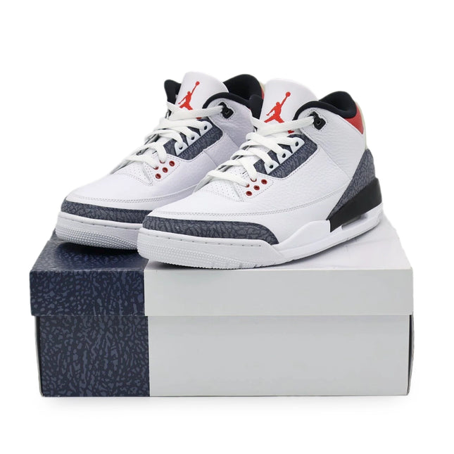 CZ6433-100 Nike Air Jordan 3 Retro White SE-T CO JP Fire Red Denim (Men's)