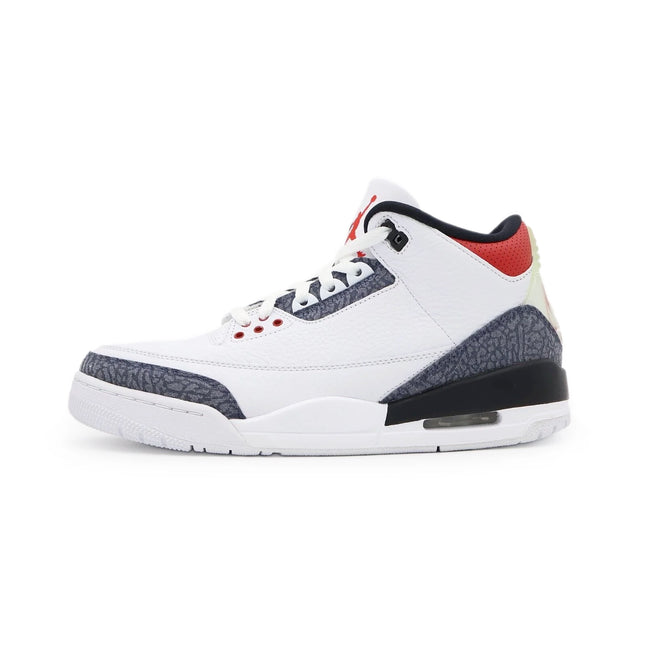 CZ6433-100 Nike Air Jordan 3 Retro White SE-T CO JP Fire Red Denim (Men's)