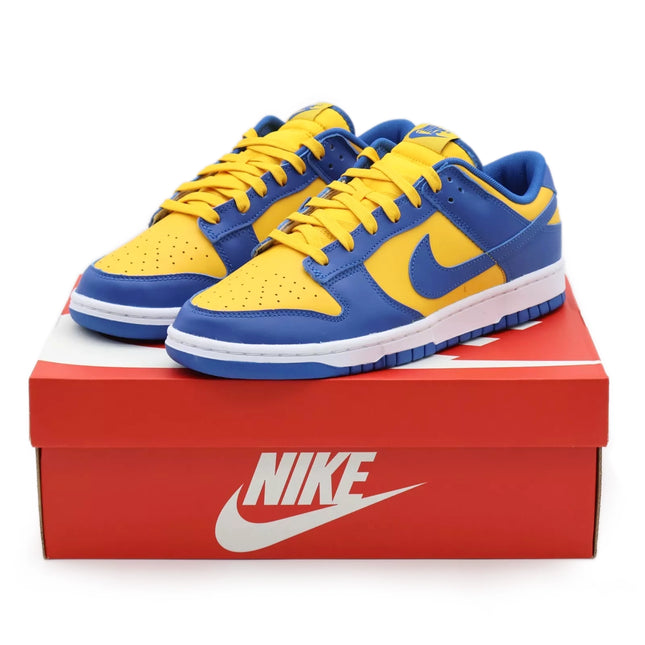 DD1391-402 Nike Dunk Low Blue Jay and University Gold UCLA Navy Blue (Men's)