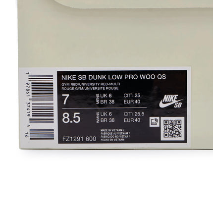 FZ1291-600 The Wizard of Oz Nike SB Dunk Low Poppy Field (Men's)