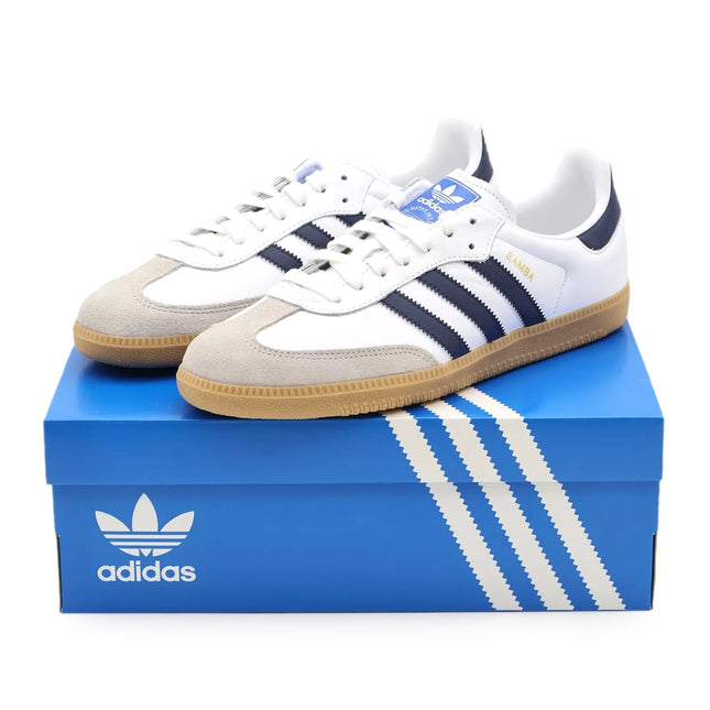 IF3814 adidas Originals Samba OG White Grey Night Navy Blue Indigo Gum (Men's)
