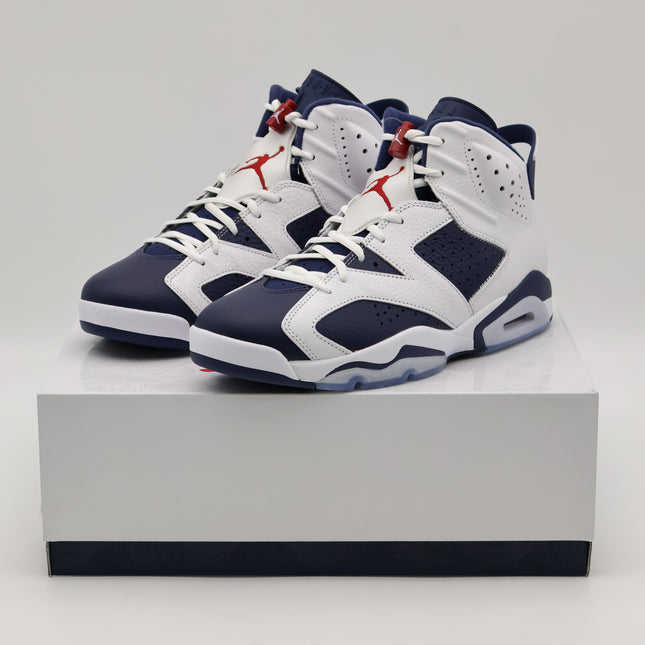 CT8529-164 Nike Air Jordan 6 Retro White and Midnight Navy (Men's)