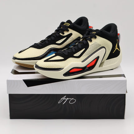 DX5571-180 / DX5574-180 Nike Jordan Tatum 1 Barbershop Coconut Milk Gold Blue