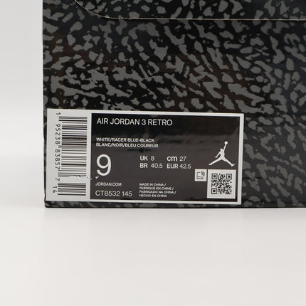 CT8532-145 Nike Air Jordan Air Jordan 3 Racer Blue White Cement Grey (Men's)