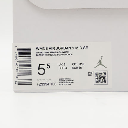 FZ3334-100 Nike Air Jordan 1 Mid Red Velvet (Women's)