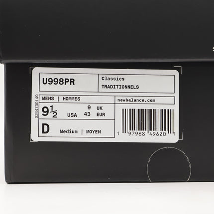 U998PR Stone Island New Balance 998 Mauve Deep Plum Copper (Men's)