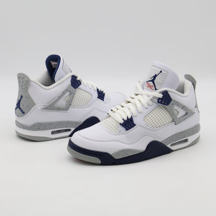 DH6927-140 Nike Air Jordan 4 Midnight Navy Light Smoke Gray Fire Red (Men's)