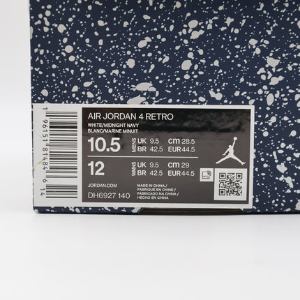 DH6927-140 Nike Air Jordan 4 Midnight Navy Light Smoke Gray Fire Red (Men's)