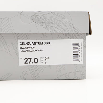 1203A750-600 Asics Gel-Quantum 360 1 Habanero Aqua (Men's)