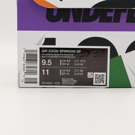 HV4847-400 UNDEFEATED Nike Air Zoom Spiridon Thunder Blue Silver (Men's)