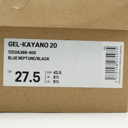 1203A388-400 Asics Gel-Kayano 20 Blue Neptune Black (Men's)