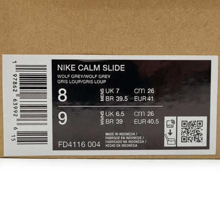 FD4116-004 Nike Calm Slide Wolf Grey Photon Dust Wolf Grey (Men's)