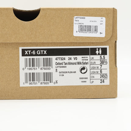 L47732400 Salomon XT-6 GORE-TEX Oxford Tan Almond Milk Safari (Men's)