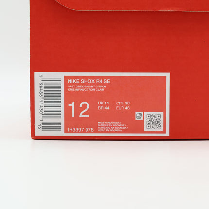 IH3397-078 Nike Shox R4 Bright Citron (Men's)