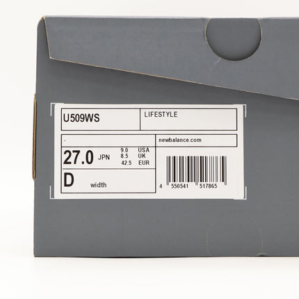 U509WS New Balance 509 White Silver Metallic (Men's)