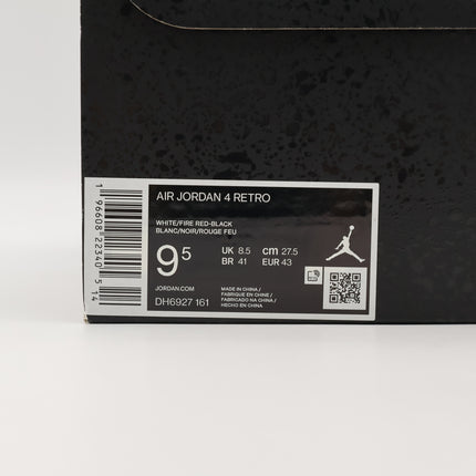 DH6927-161 Nike Air Jordan 4 Retro Red Cement Fire Black Neutral Grey (Men's)