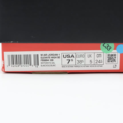 FB9894-100 Nike Air Jordan 1 High SE Elevate White Gum (Women's)