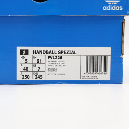 FV1226 adidas Originals Handball Spezial Wonder Glow Blue Gum Gold (Men's)