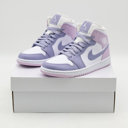 BQ6472-510 Nike Air Jordan 1 Mid Indigo Haze White Doll  (Women's)