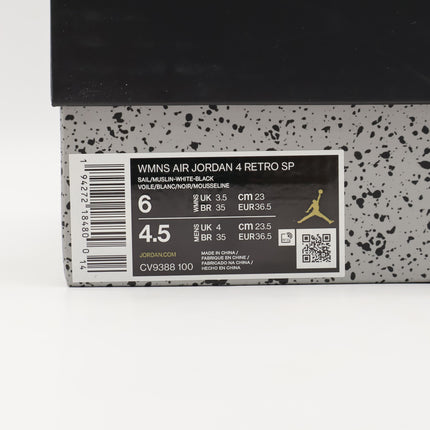 CV9388-100 Off-White �~ Nike Air Jordan 4 SP Sail (Women's)