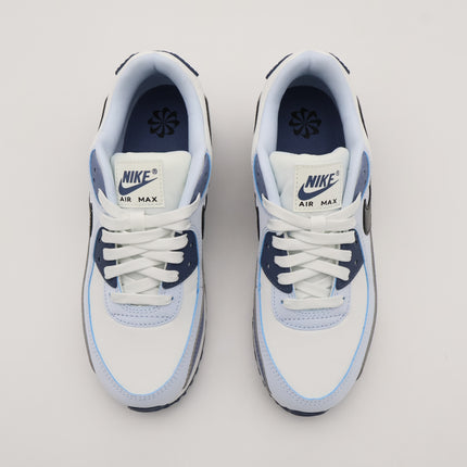 HM8128-100 Nike Air Max 90 Summit White Ashen Slate Blue Tint Black (Women's)