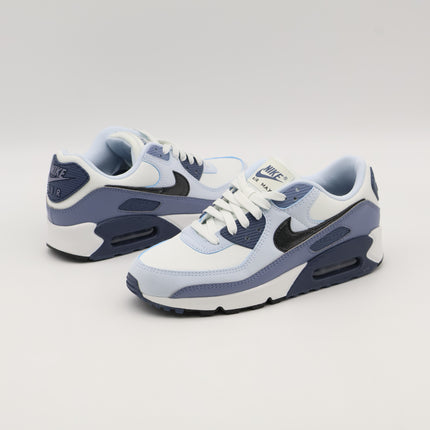 HM8128-100 Nike Air Max 90 Summit White Ashen Slate Blue Tint Black (Women's)