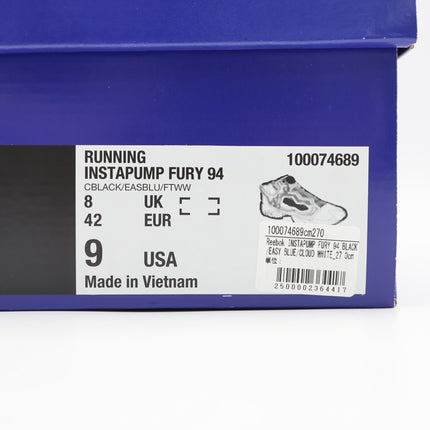 100074689 Reebok Instapump Fury 94 Lost OG White Black Blue (Men's)