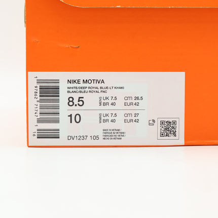 DV1237-105 Nike Motiva White Light Khaki Deep Royal Blue (Men's)