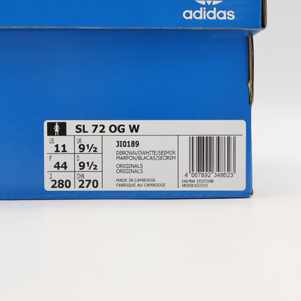 JI0189 adidas Originals SL72 OG Dark Brown Off White Semi Impact Orange(Women's)