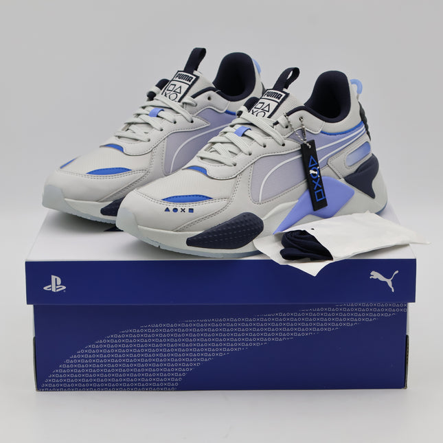 396311-01 PlayStation Puma RS-X Glacial Gray Blue Skies (Men's)