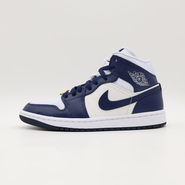 FZ8777-044 Nike Air Jordan 1 Mid Football Grey Mid Night Navy (Women's)