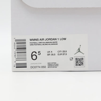 DC0774-050 Nike Air Jordan 1 Low Football Grey Aluminum White (Women's)