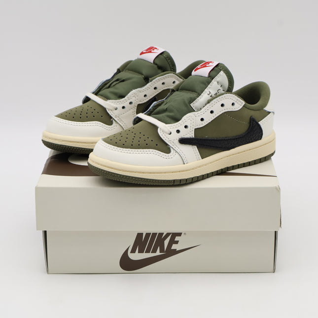 DO5442-200 Travis Scott Nike PS Air Jordan 1 Low OG SP Reverse Olive (Kids)