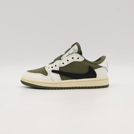 DO5442-200 Travis Scott Nike PS Air Jordan 1 Low OG SP Reverse Olive (Kids)